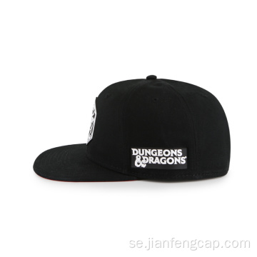 Anpassad design Snapback-keps i gummilogotyp